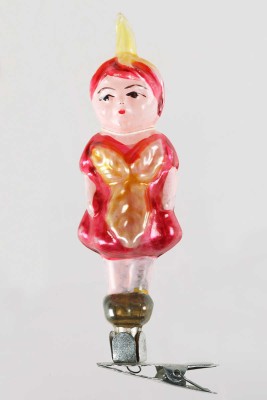 Ёлочная игрушка «Земляничка» из серии «Сказка Чиполлино». СССР, 1950-е.